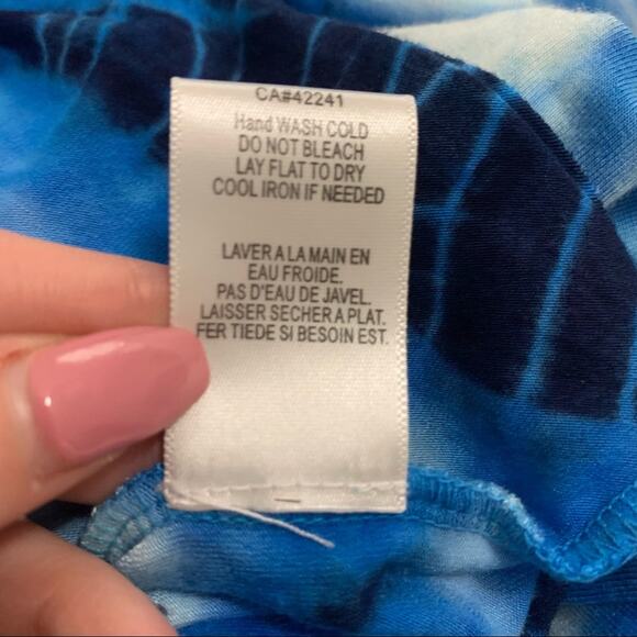 Young, Fabulous & Broke blue tie-dye short-sleeve romper size S - Picture 8 of 10